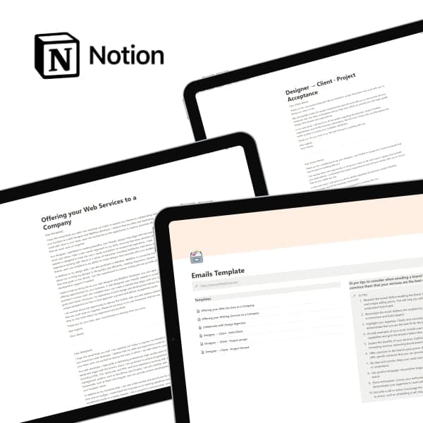 +30 Email Templates · Designer → Clients (Free)