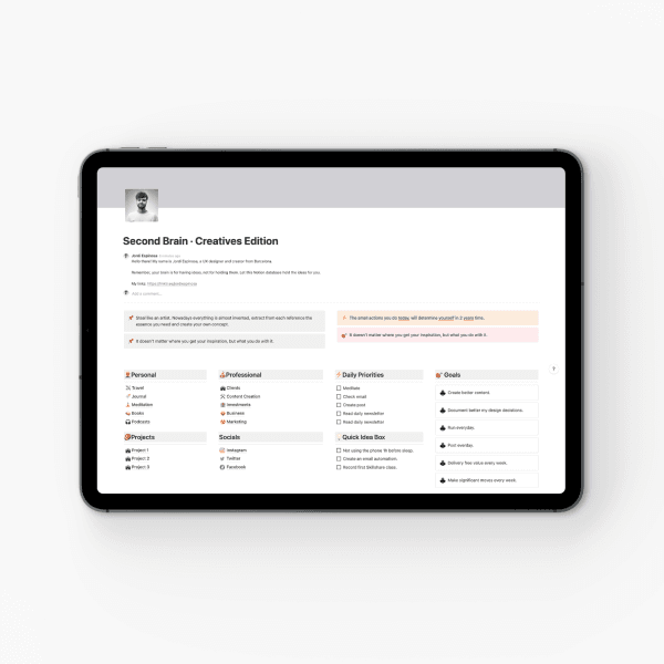 Creative OS · Second Brain (Free Version)